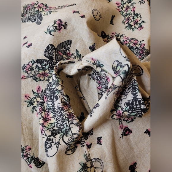 Hell Bunny Retro Rockabilly Pinup Steam Punk Butterfly Clock Fit and Flare Dress - Picture 3 of 11